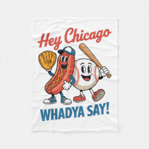 Cobertor De Velo Ei Chicago Whadya diga engraçado beisebol quente 4