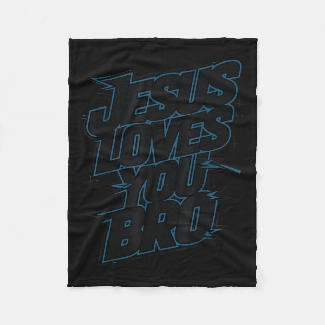 Cobertor De Velo Ei Jesus Te Ama Irmão Da Juventude Cristã. (Frente)