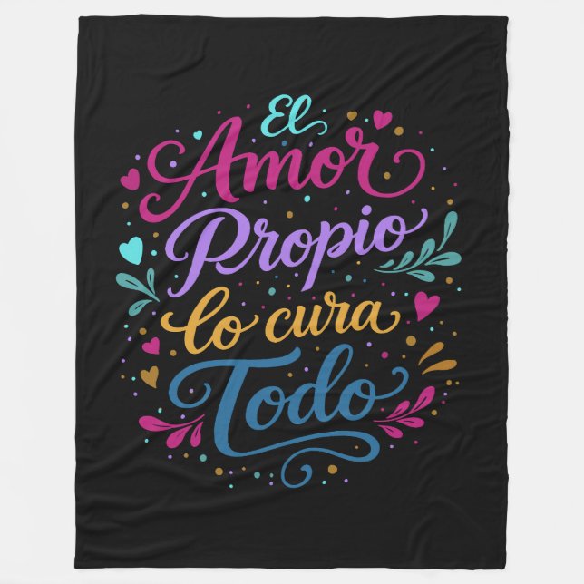 Cobertor De Velo El amor propio lo cura todo (Frente)