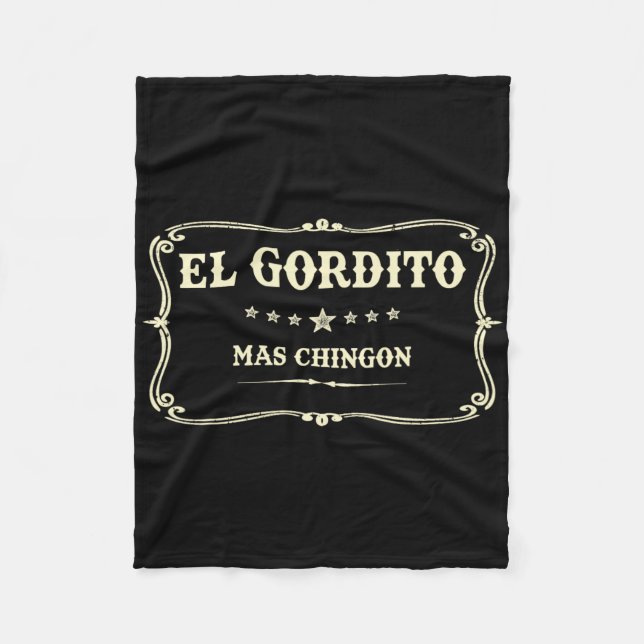 Cobertor De Velo El Gordito Chingon Cinco De Mayo Mexicano (Frente)