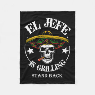 Cobertor De Velo El Jefe Byrbecue Stand Byck Funny Pai Play Mexican