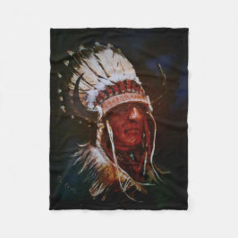 Cobertor De Velo "El Reno Chief" Fleece Blanket