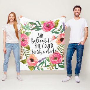 Cobertor De Velo Ela acreditava que podia.