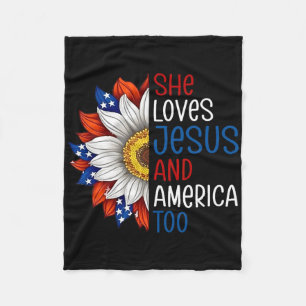 Cobertor De Velo Ela Ama Jesus E A América Muito O Cristianismo De 