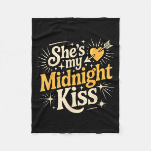 Cobertor De Velo Ela É Meu Beijo Da Meia-Noite Dizendo Casal Românt