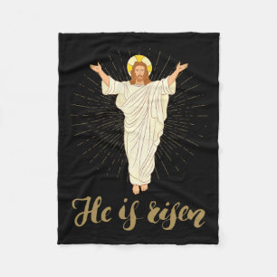 Cobertor De Velo Ele É Risen Rizzin Páscoa Jesus Fé Cristão