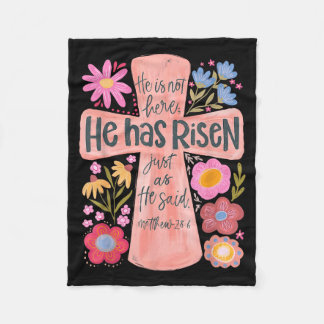 Cobertor De Velo Ele Não Está Aqui Ele Ressuscitou Floral Cristão J