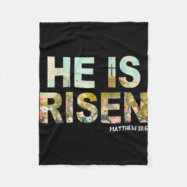 Cobertor De Velo Ele ressuscitou boho páscoa cristão jesus  (Frente)