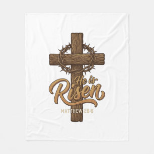 Cobertor De Velo Ele Ressuscitou Cruz Coroa de Espinhos Camiseta Cr