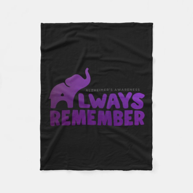 Cobertor De Velo Elefante Alzheimerheimer Nunca Esquece 2  (Frente)