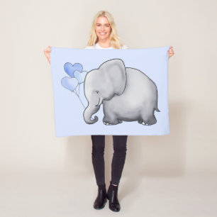 Cobertor De Velo Elefante bonito gigante do bebê com berçário do