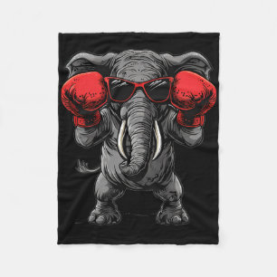 Cobertor De Velo Elefante Boxeando Com Luvas de Boxe Kickboxing Eng