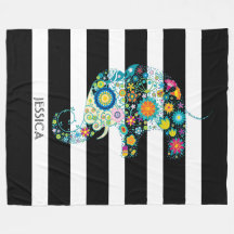 Elefante Cinto E Stripes Pretas E Brancas