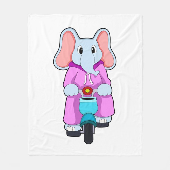 Cobertor De Velo Elefante com Bicicleta (Frente)
