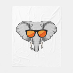 Cobertor De Velo Elefante com óculos de sol
