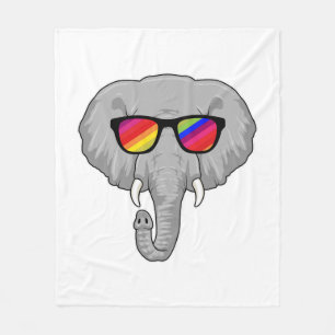 Cobertor De Velo Elefante com óculos de sol