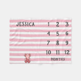 Cobertor De Velo Elefante Cor-de-Rosa Moderno - Milestone