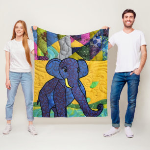 Cobertor De Velo Elefante De Bebê Divertido - Comprimido Como Desig