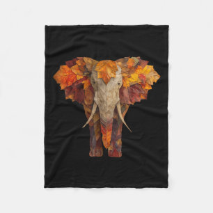 Cobertor De Velo Elefante do outono deixa cair a arte artística