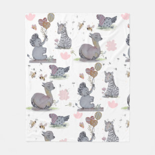 Cobertor De Velo Elefante e Polka Hen