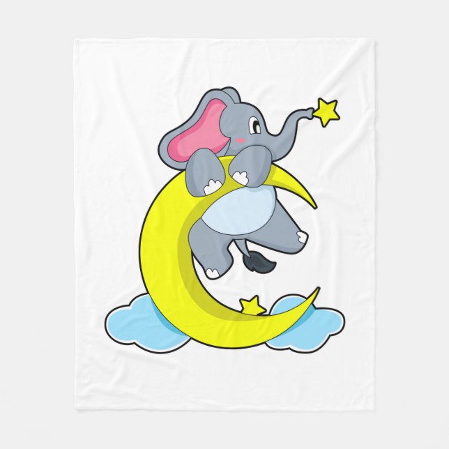 Cobertor De Velo Elefante em Nuvens (Frente)