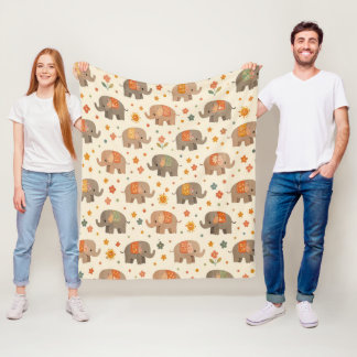 Cobertor De Velo Elefante Fofo Boho