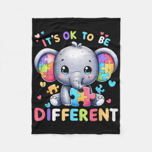 Cobertor De Velo Elefante Fofo Conscientização do Autismo Está Ok S