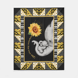 Cobertor De Velo Elefante Girassol Mãe E Bebê Você É Meu Sol