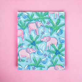 Cobertor De Velo Elefante verde-rosa azul