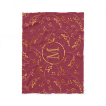 Elegan monogramo gold marsala, padrão rosa