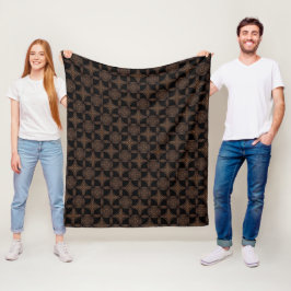 Cobertor De Velo Elegance Noir Brown & Black Patterno