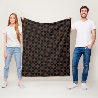 Cobertor De Velo Elegance Noir Brown & Black Patterno