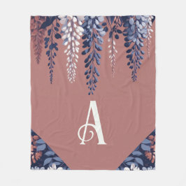Cobertor De Velo Elegância de Rosa de Marinho de Monograma