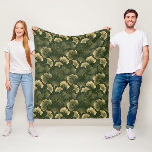 Cobertor De Velo Elegância do Ginkgo Esmeralda – Botânica de Luxo a