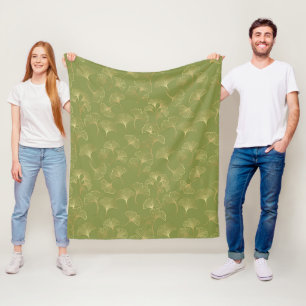 Cobertor De Velo Elegância do Ginkgo Esmeralda – Botânica de Luxo a