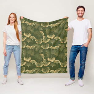 Cobertor De Velo Elegância do Ginkgo Esmeralda – Botânica de Luxo a