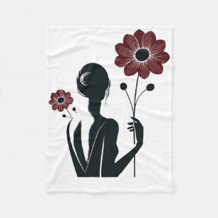 Cobertor De Velo Elegância Eetérea - Mulher e Flores