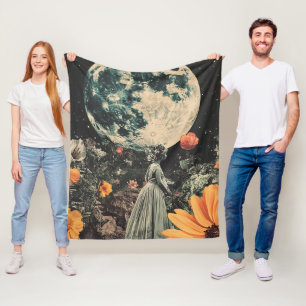 Cobertor De Velo Elegância Lua - Mulher com Lua (3)
