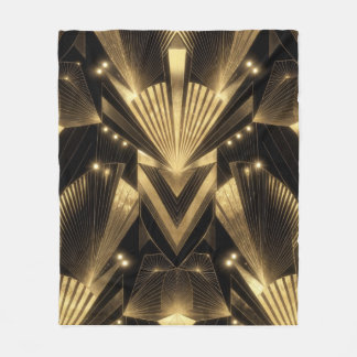 Cobertor De Velo Elegância Moderna com Folha de Ouro Neo Art Déco