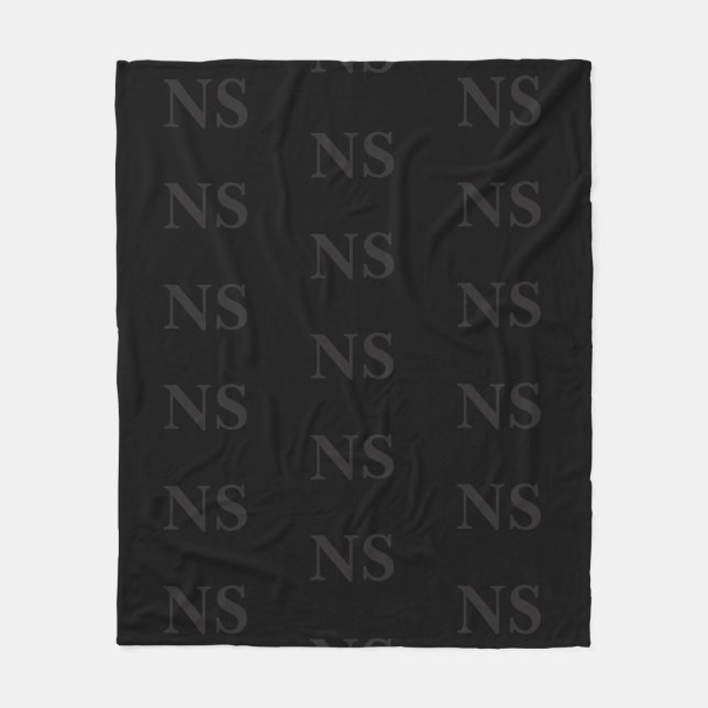 Cobertor De Velo Elegant black &gray initial monogram (Frente)
