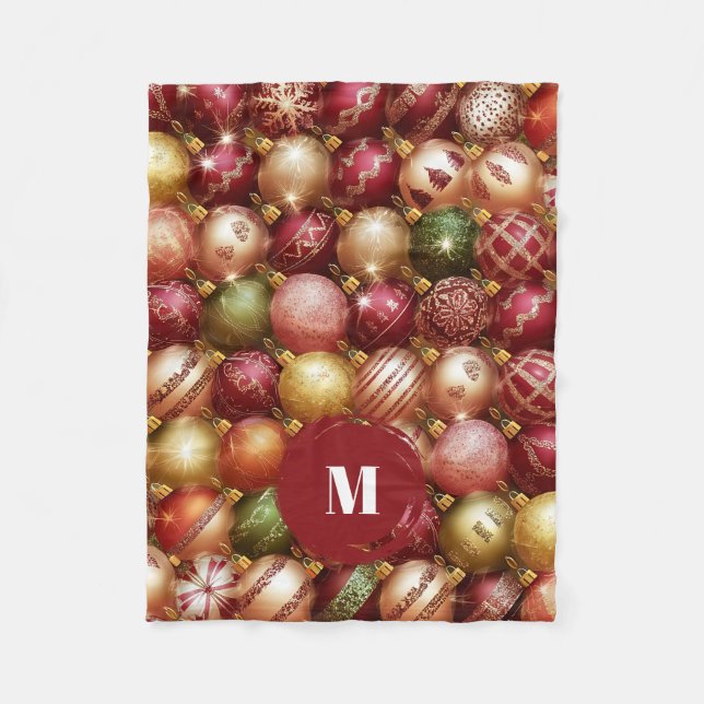 Cobertor De Velo Elegant Christmas Tree Baubles (Frente)