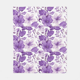 Cobertor De Velo Elegant floral pattern in purple tones