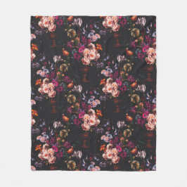 Cobertor De Velo Elegant Vintage Dark Moody Burgundy Floral 
