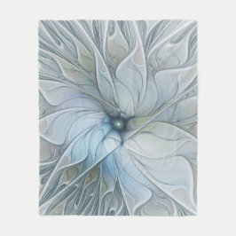 Cobertor De Velo Elegante Beleza Arte Fractal Abstrata Moderna Flor