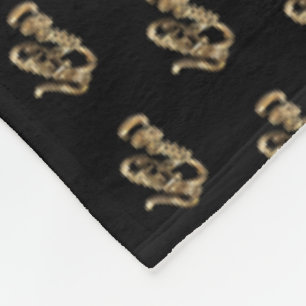 Cobertor De Velo Elegante Black e Dourado Script Feliz Natal