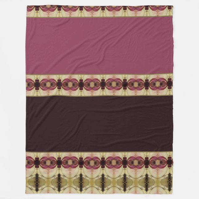 Cobertor De Velo Elegante Burgundy e Brown (Frente)