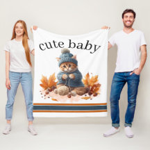 Elegante Cobertorzinho de Bebê com Gatinhos Fofos 