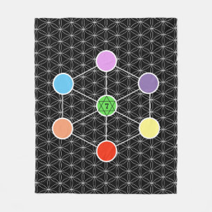 Cobertor De Velo Elegante Cubo de Metatron Bonito