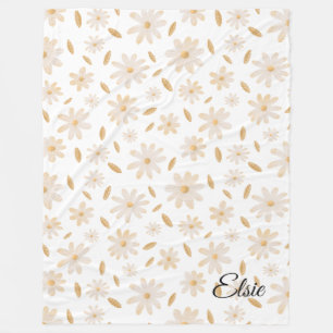 Cobertor De Velo Elegante Daisy Hues Personalizadas Fleece Blanket
