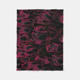 Cobertor De Velo Elegante Decke mit Pinkem Blumenmuster